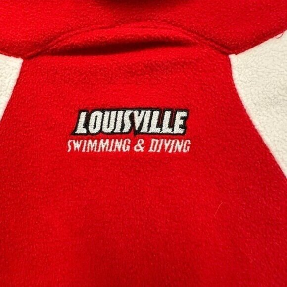 University of Louisville Cardinals Swimming & Diving Team M Adidas Fleece Jacket - Picture 6 of 10